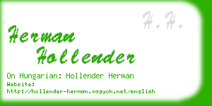 herman hollender business card